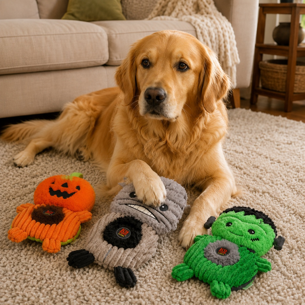 Spooky Pals Plush Squeaky Dog Toy