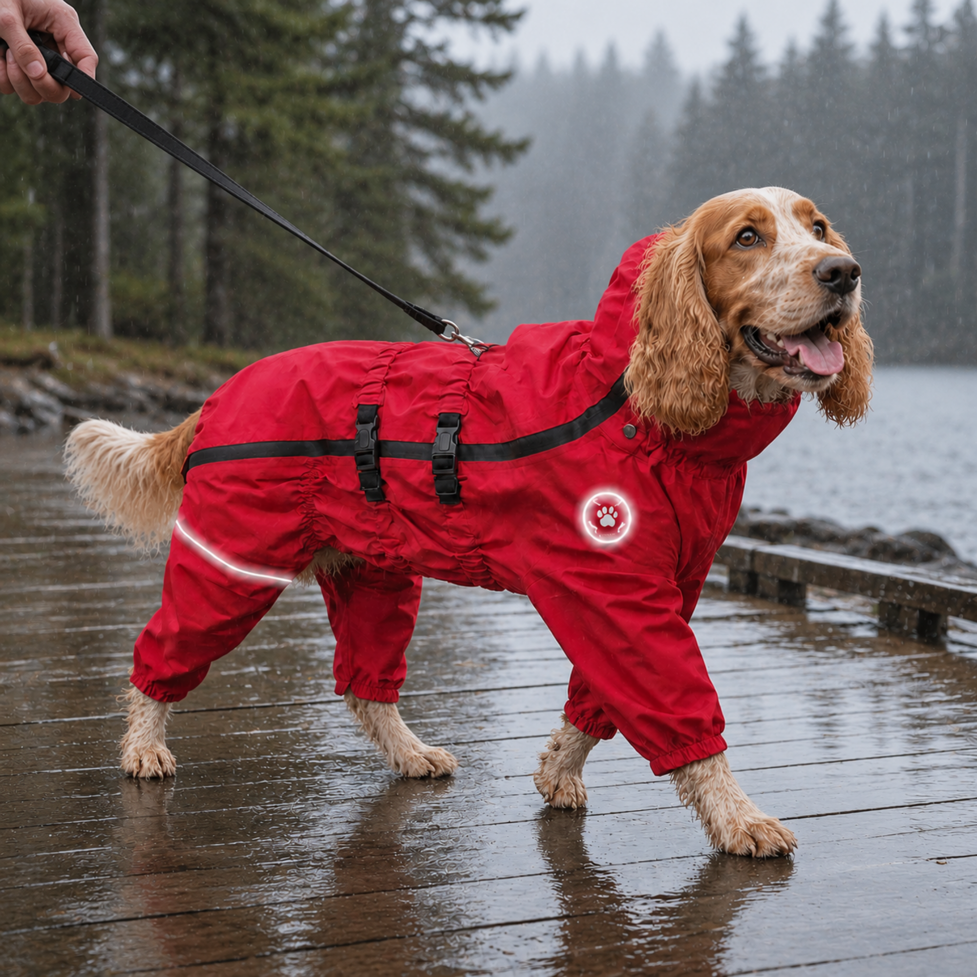 Rainy Trail Four-Leg Dog Raincoat