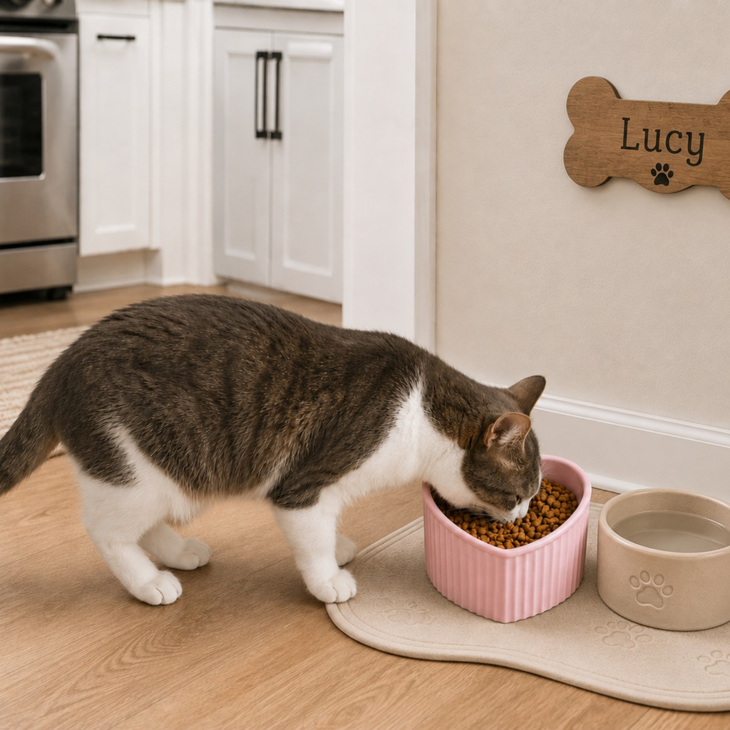 Heartlift Ceramic Pet Bowl