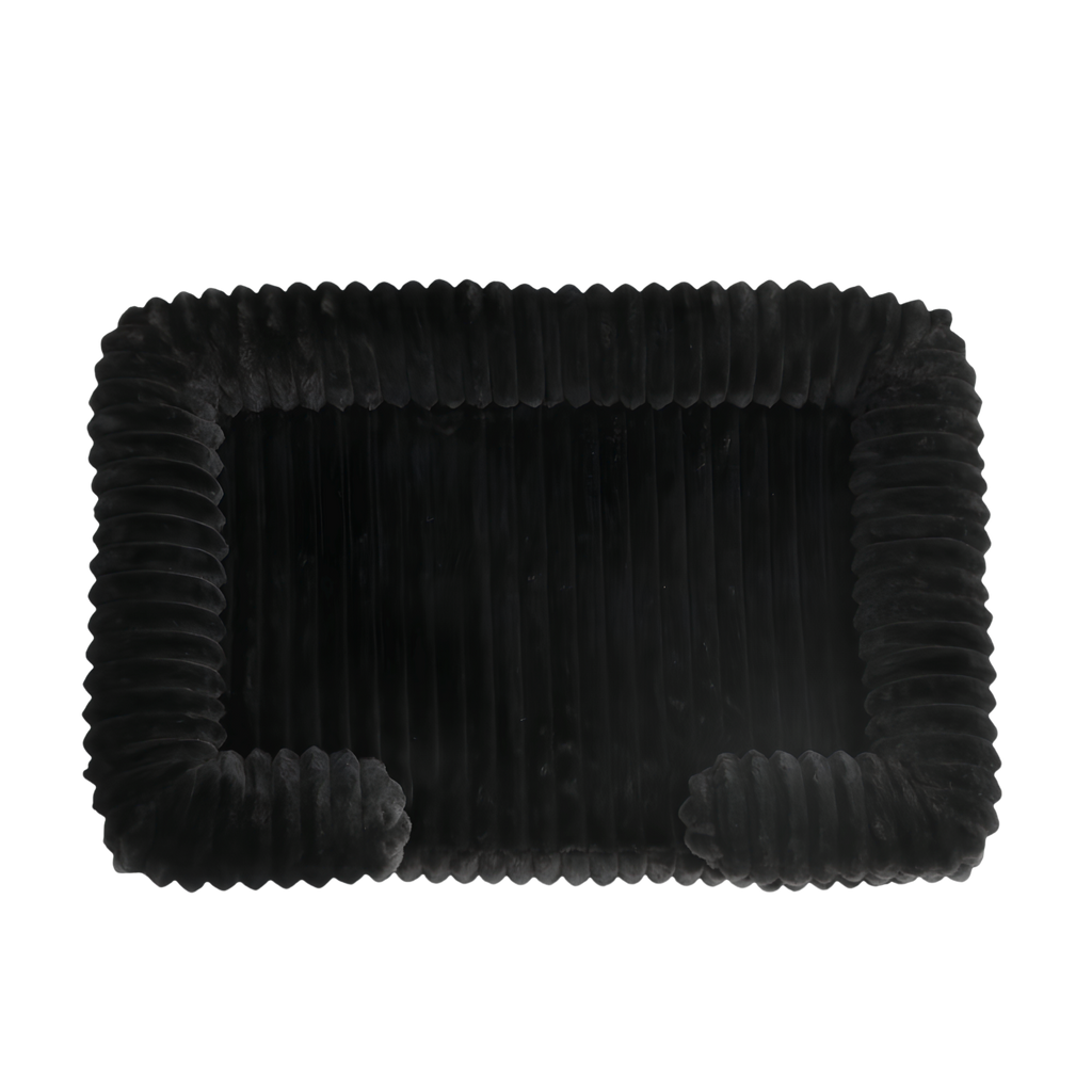 Cozy Ribbed Pet Lounge Bed