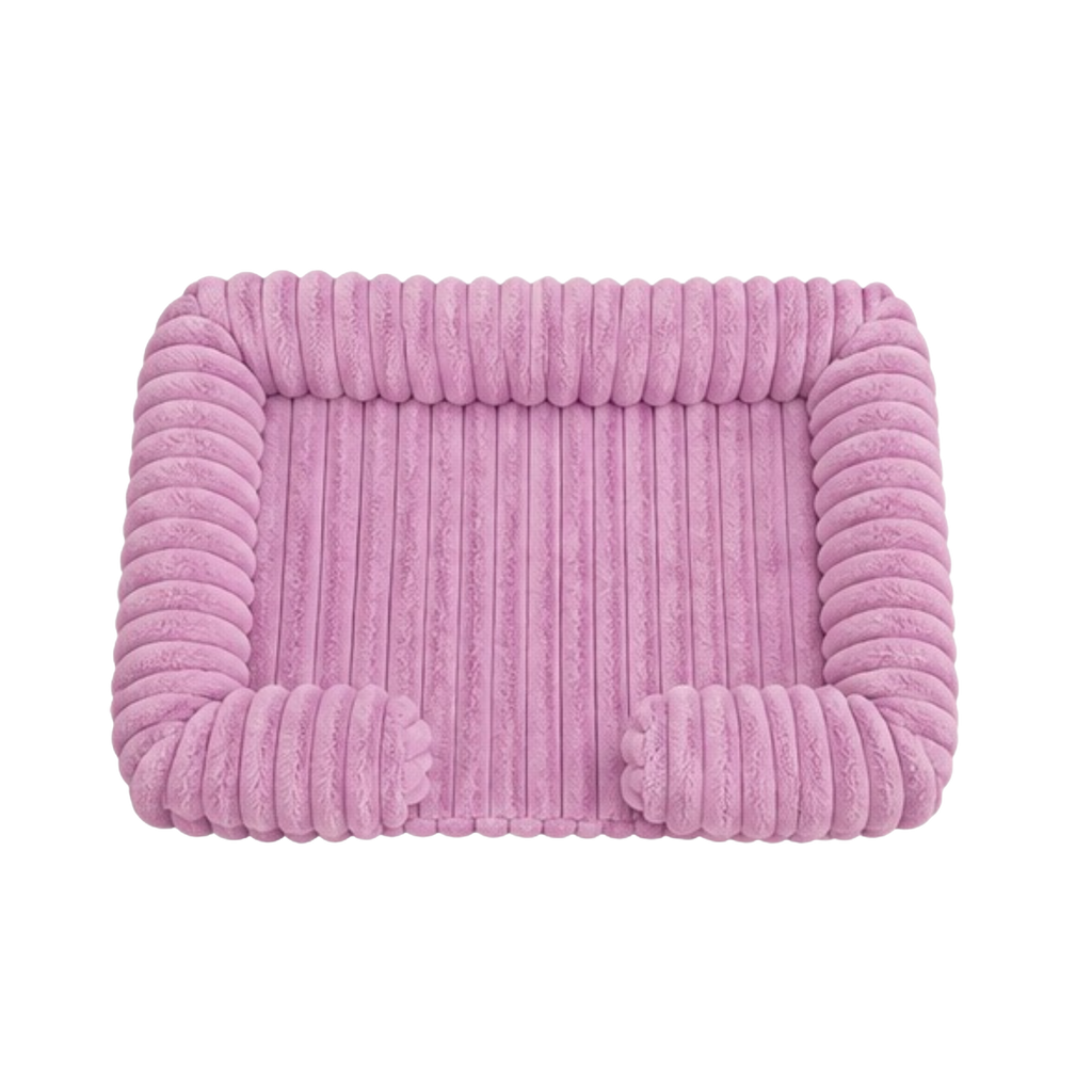 Cozy Ribbed Pet Lounge Bed