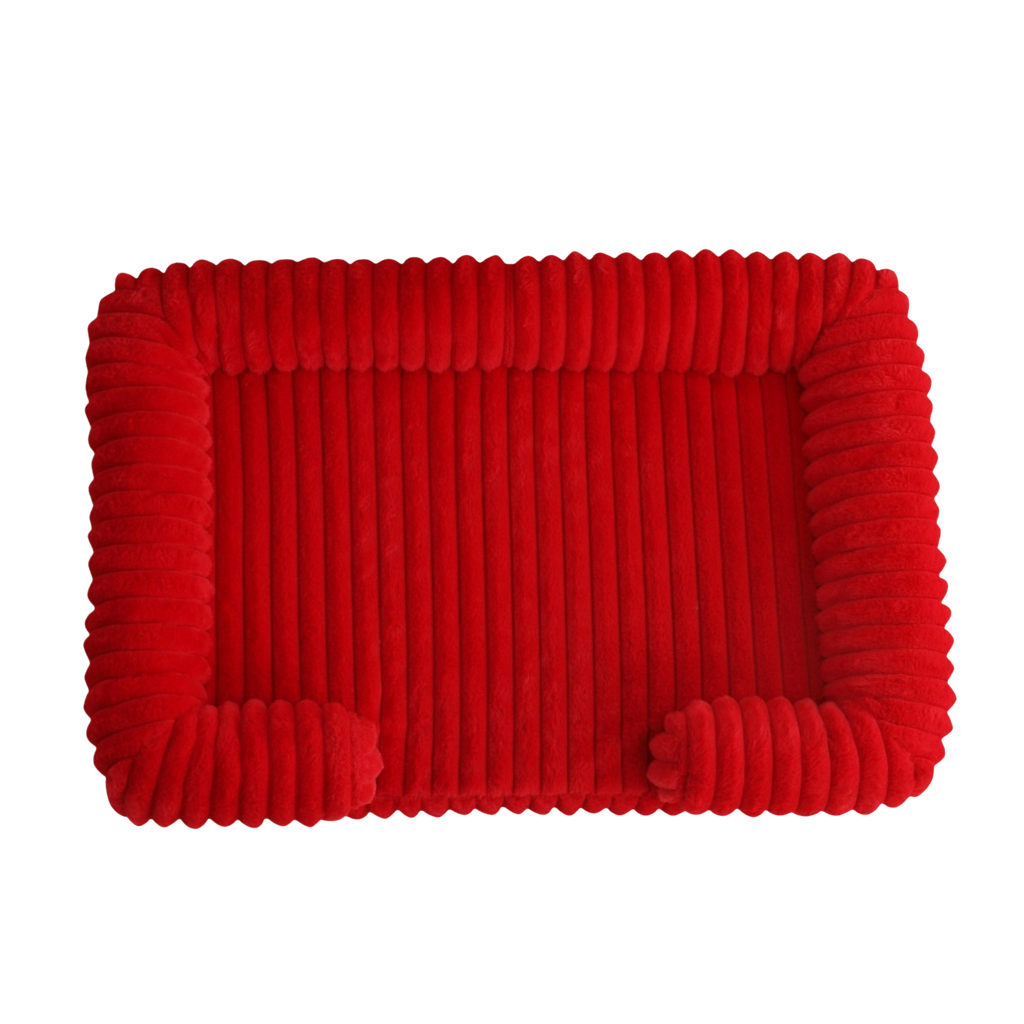 Cozy Ribbed Pet Lounge Bed